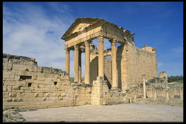 525057 Capitoleum In The Old Roman City Dougga, Tunisia A4 Photo Print