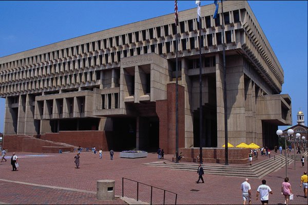 526019 Boston City Hall A4 Photo Print