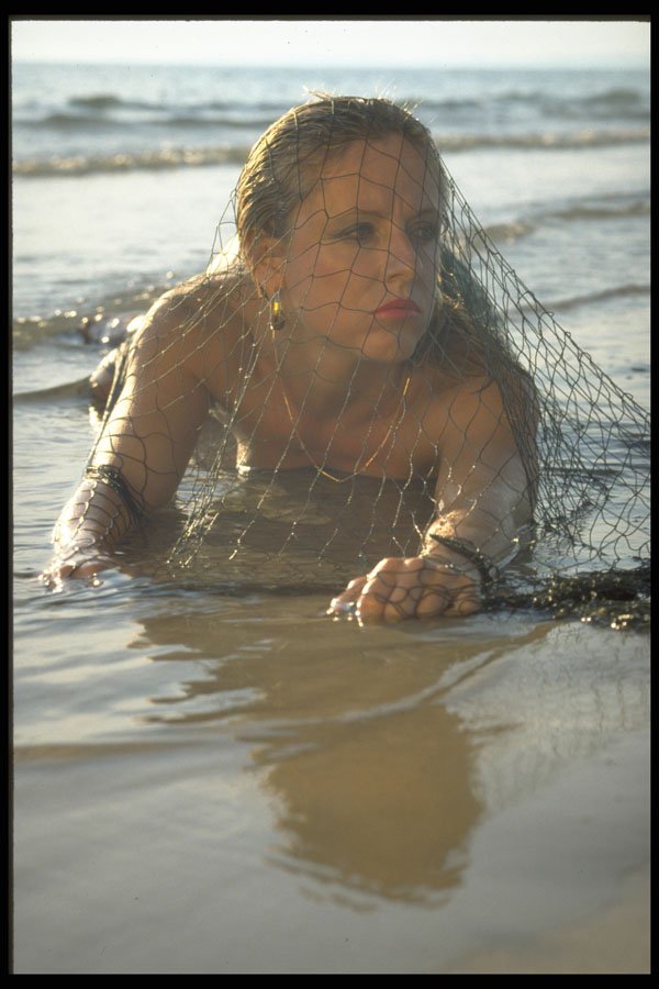 527003 Woman Lying On Shore A4 Photo Print