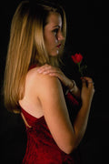 527016 Young Girl With Rose A4 Photo Print