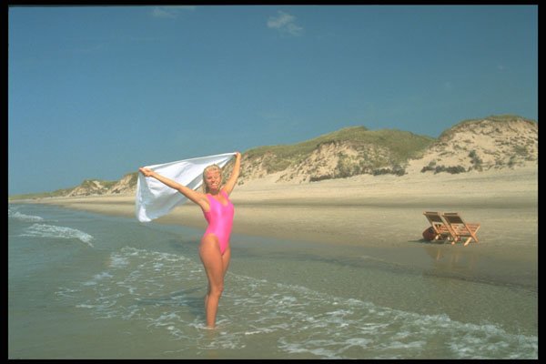 527062 Helle In The Water At Tversted Beach A4 Photo Print