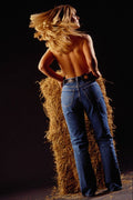527073 Glamour Picture, Girl With Haystack A4 Photo Print