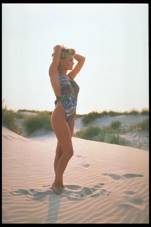 527084 Rikke Enjoying The Late Evening Sun At Blokhus Beach A4 Photo Print
