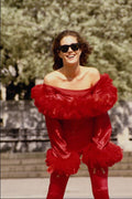 527098 Woman In Red A4 Photo Print