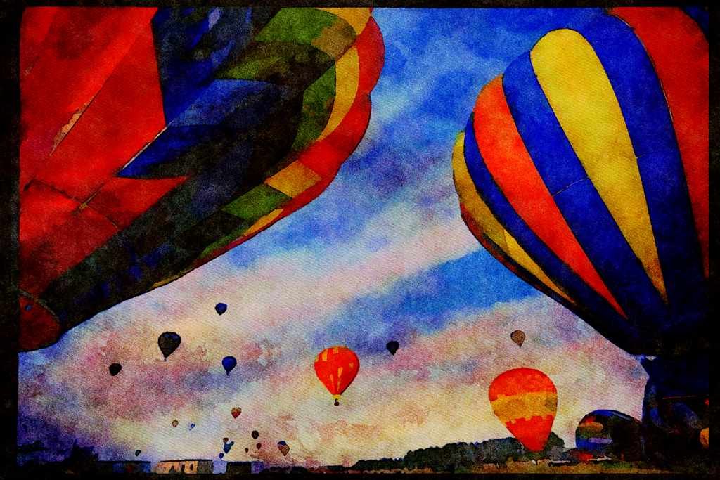 528007 Between Balloons A4 Limited Edition Watercolour Print