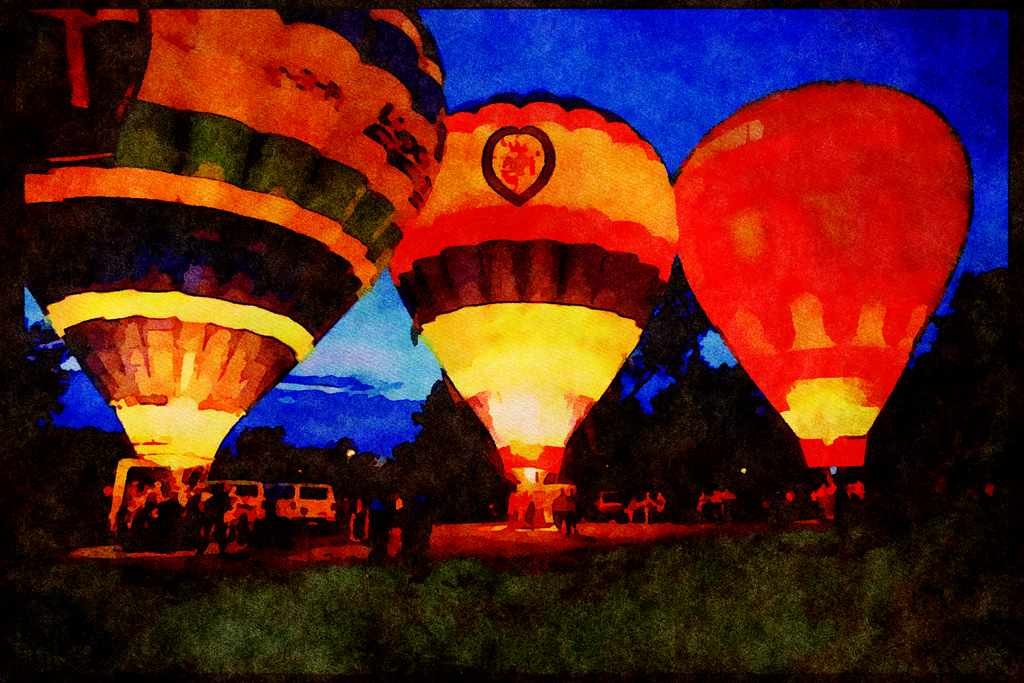 528064 Balloon Glow A4 Limited Edition Watercolour Print