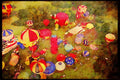 528073 Bristol Balloon Fiesta, Aerial View A4 Limited Edition Watercolour Print