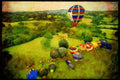 528075 Preparing For Ascent, Shropshire, Aerial View A4 Limited Edition Watercolour Print
