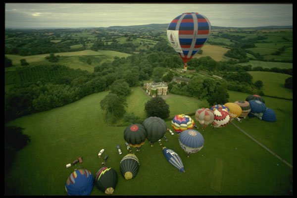 528075 Preparing For Ascent, Shropshire, Aerial View A4 Photo Print