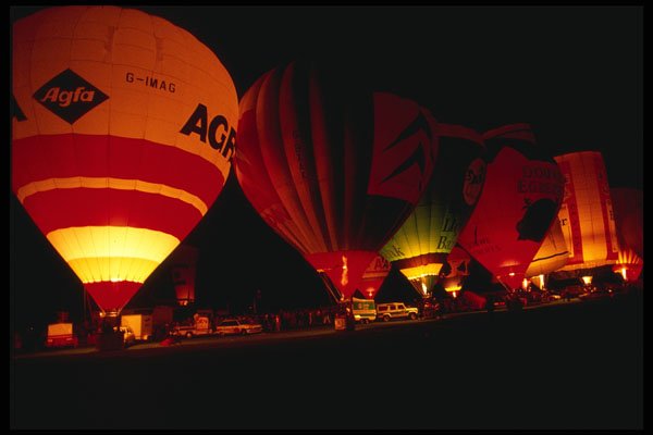 528076 Night Glow, Northampton Balloon Meet A4 Photo Print