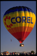528087 Corel Balloon Over Crowd A4 Photo Print