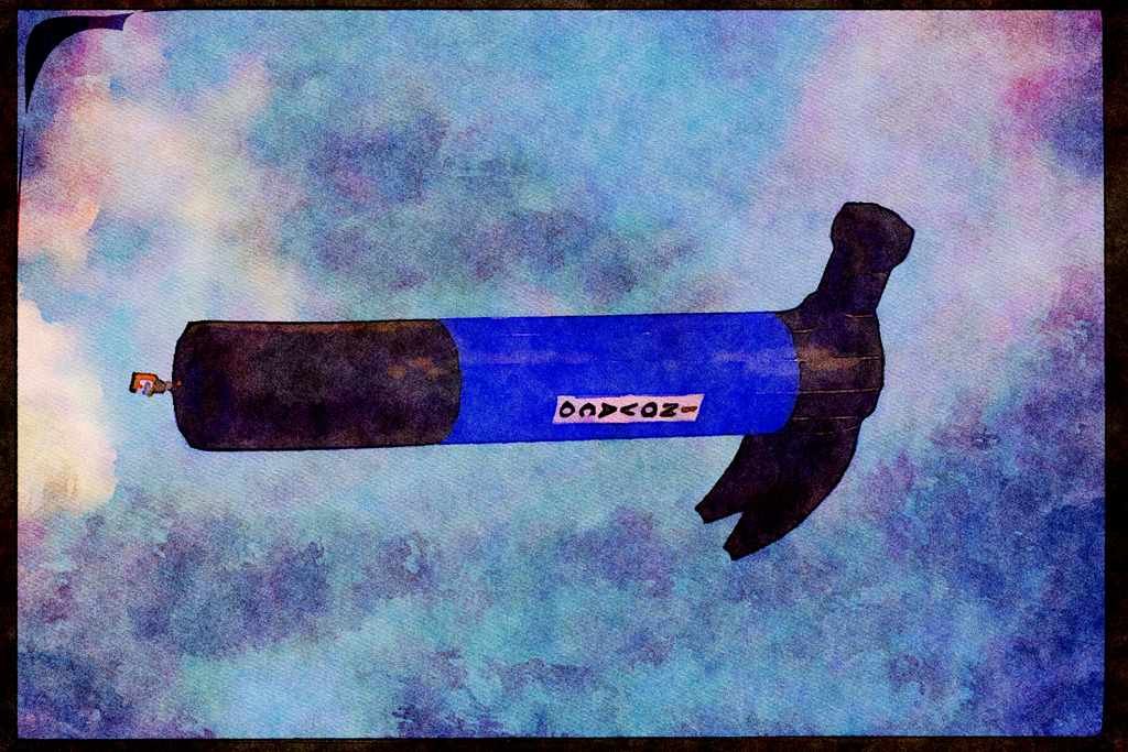 528092 Hammer Balloon A4 Limited Edition Watercolour Print