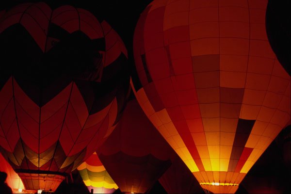 528099 Balloon Glow, Albuquerque Balloon Fiesta 1993 A4 Photo Print