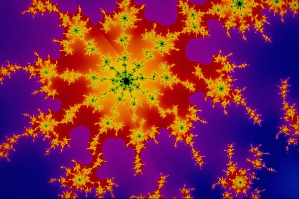 529062 Red And Blue Fractal A4 Photo Print