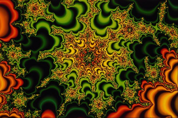 529066 Green Fractal A4 Photo Print