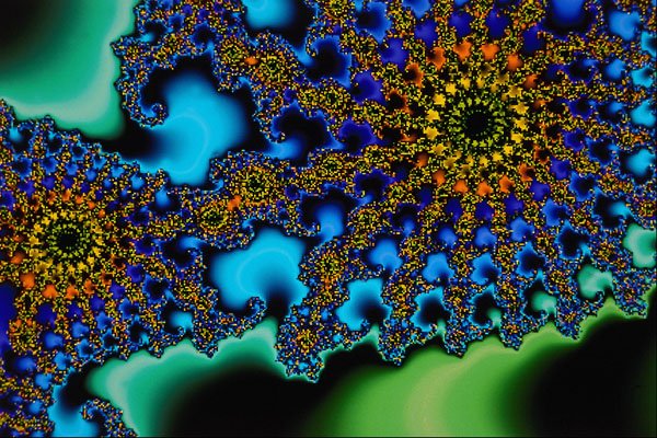 529072 Blue Web Fractal A4 Photo Print