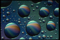 530002 Water Droplets On Glass A4 Photo Print