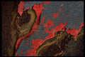530029 Rust, Red And Blue A4 Photo Print