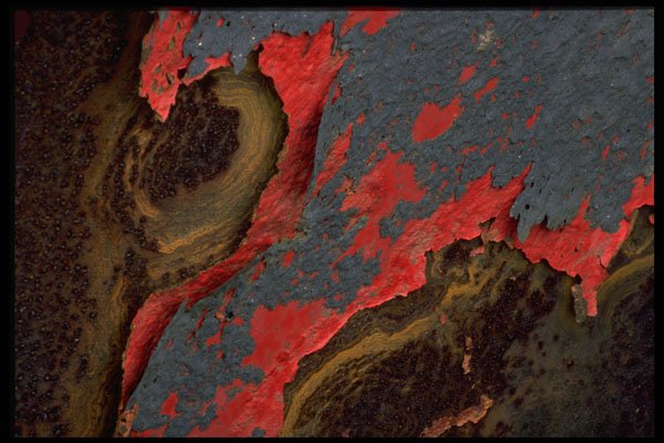 530029 Rust, Red And Blue A4 Photo Print