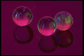 530038 Three Magenta Marbles Reflected A4 Photo Print