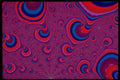 530050 Red And Blue Peacock Tail A4 Photo Print
