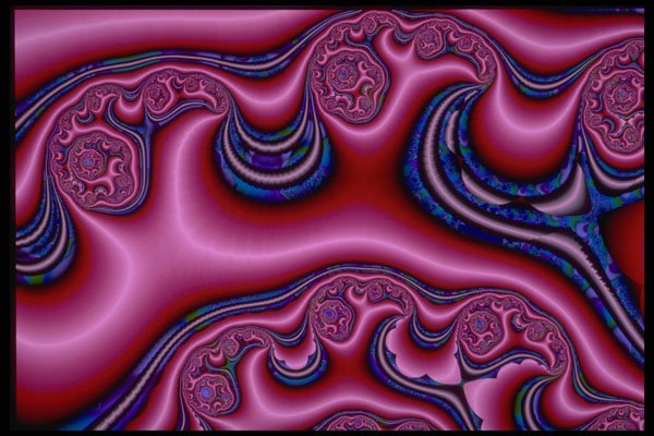530053 Surfing Blue magenta Fractal A4 Photo Print