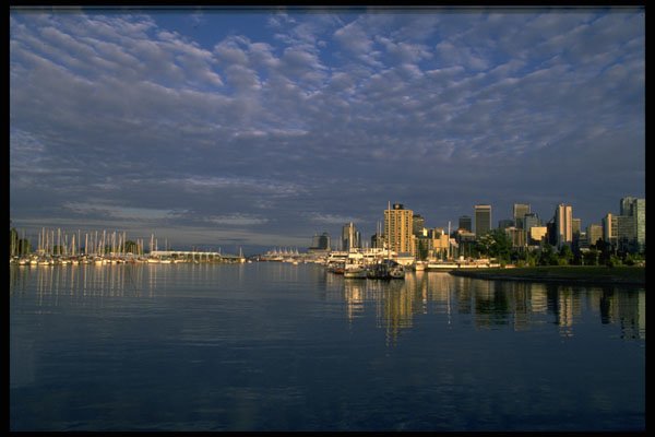 531008 Vancouver Skyline A4 Photo Print