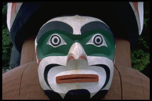531016 West Coast Native Totem, Stanley Park, Vancouver A4 Photo Print