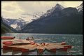 531040 Canoeing In The Rockies A4 Photo Print