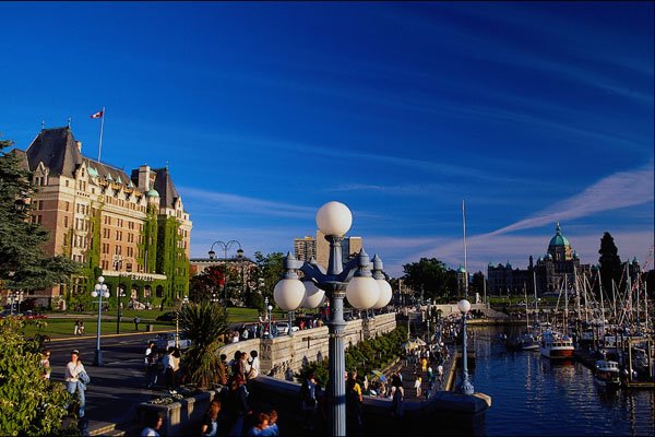 531072 Watery Reflections Of The Victoria Waterfront A4 Photo Print