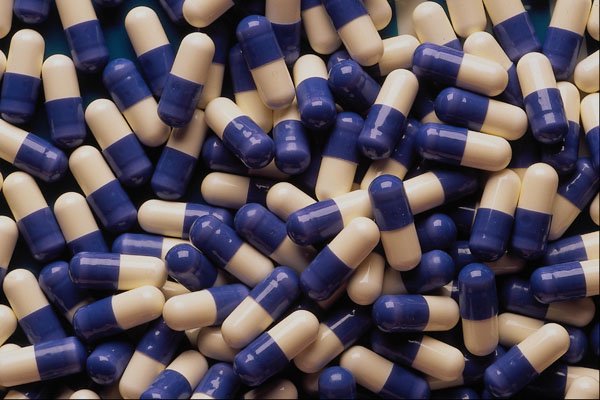532003 Blue And White Study Pills A4 Photo Print