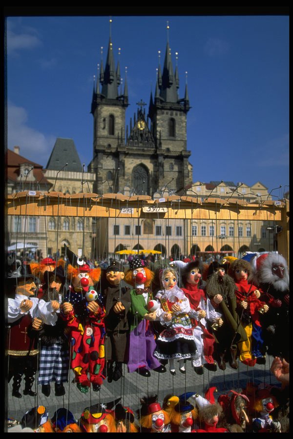 534005 Puppet Stall, Staromestske Square, Prague, Czech Republic A4 Photo Print