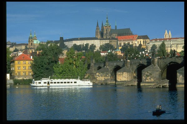 534011 Hradcany Castle From Vltava River, Prague, Czech Republic A4 Photo Print