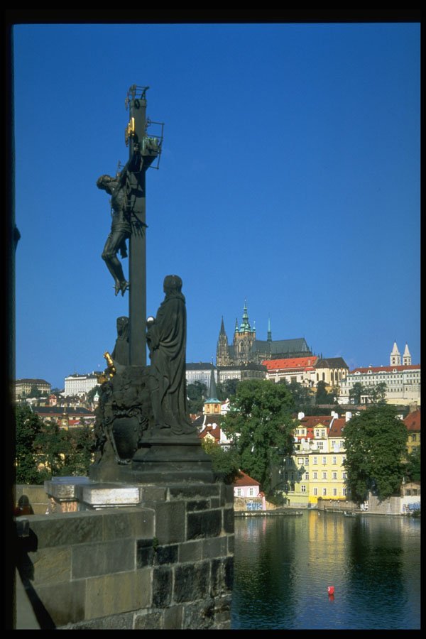 534012 Hradcany Castle From Charles Bridge, Prague, Czech Republic A4 Photo Print