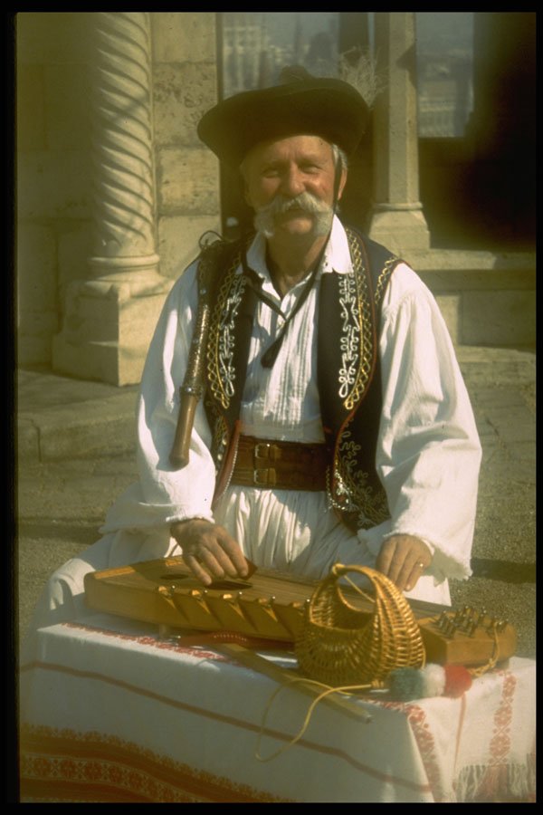 534019 Folk Musician, Budapest, Hungary A4 Photo Print
