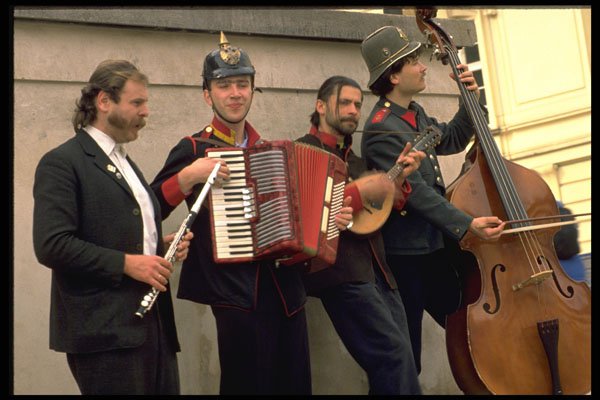534049 Musicians, Prague, Czech Republic A4 Photo Print