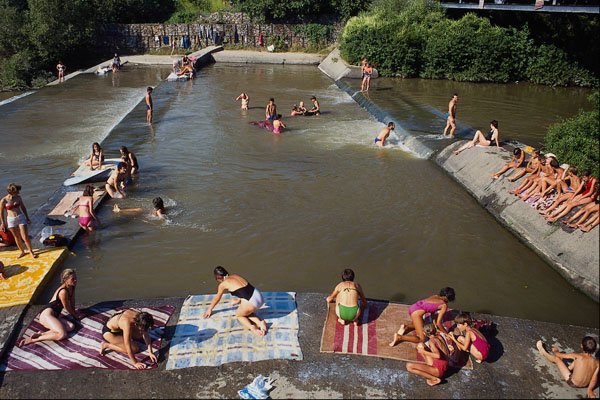 534072 Washing Clothes In A River, Transylvania, Romania A4 Photo Print