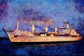 535004 British Geest Line Banana Vessel GEESTCAPE A4 Limited Edition Watercolour Print