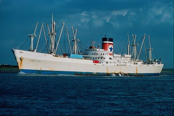 535008 BRASILIA STAR, British Blue Star Cargo Liner A4 Photo Print