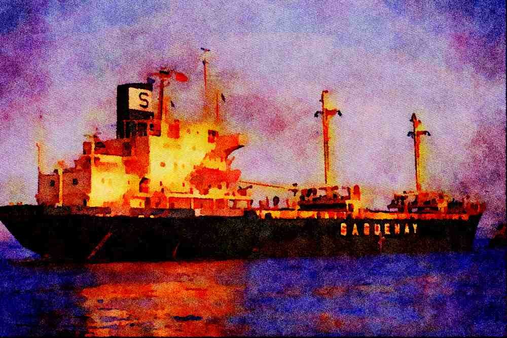 535016 SUNSAXONIA On Canadian Saguenay Service A4 Limited Edition Watercolour Print