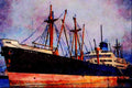 535022 STENTOR, 1946 Blue Funnel Line Vessel A4 Limited Edition Watercolour Print
