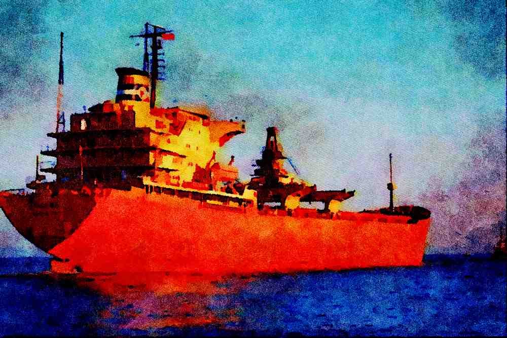 535031 BARWA, Liberian Flag Bulk Carrier A4 Limited Edition Watercolour Print