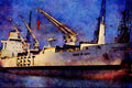 535032 Modern Geest Lines Banana Vessel GEEST ST. LUCIA A4 Limited Edition Watercolour Print