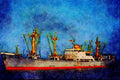535037 Ghanaian Black Star Line BENYA RIVER A4 Limited Edition Watercolour Print