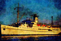 535038 Mission Ship DOULOS Built As A Freighter In 1914 A4 Limited Edition Watercolour Print