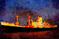 535039 Turbine Steamer PIZARRO Built In 1955 A4 Limited Edition Watercolour Print