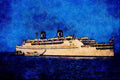 535040 Popular Chandris Liner BRITANIS A4 Limited Edition Watercolour Print