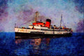 535052 QUEEN MARY II, 1933 Built Scottish Coastal Steamer A4 Limited Edition Watercolour Print