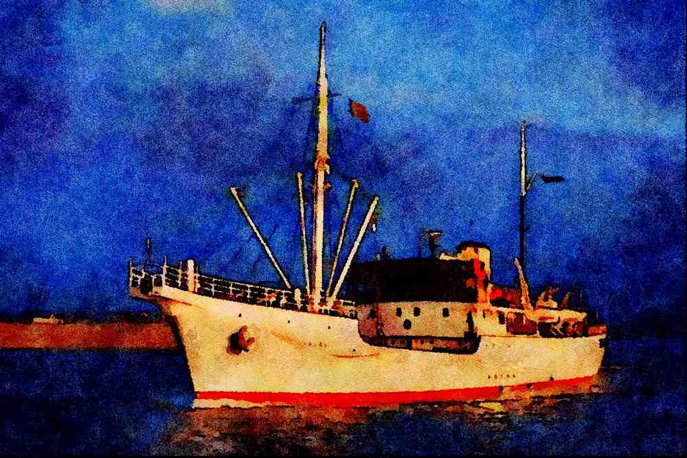 535053 Irish Lights Tender ISOLDA A4 Limited Edition Watercolour Print