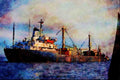 535058 MARKOS N., Cypriot Flag Cargo Vessel A4 Limited Edition Watercolour Print